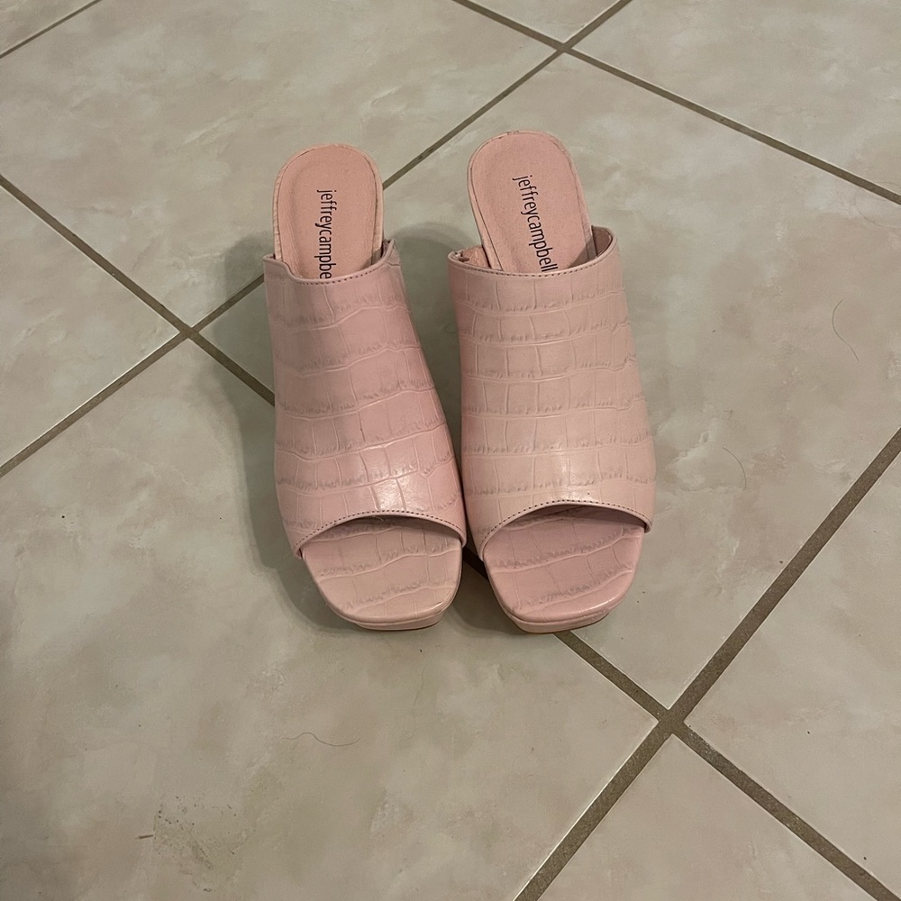 Jeffrey Campbell snake skin leather heals